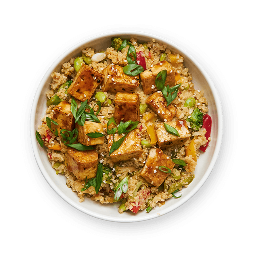 Quinoa aux légumes sautés & tofu