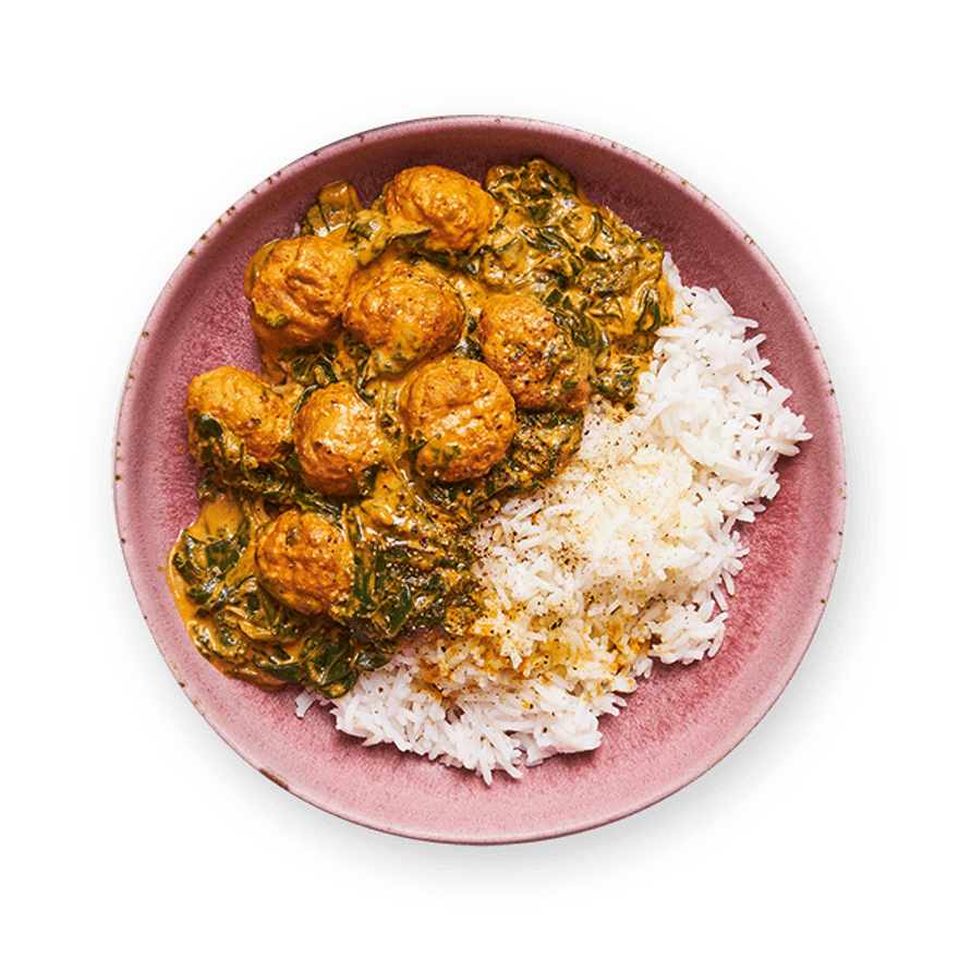 Curry & boulettes veggie