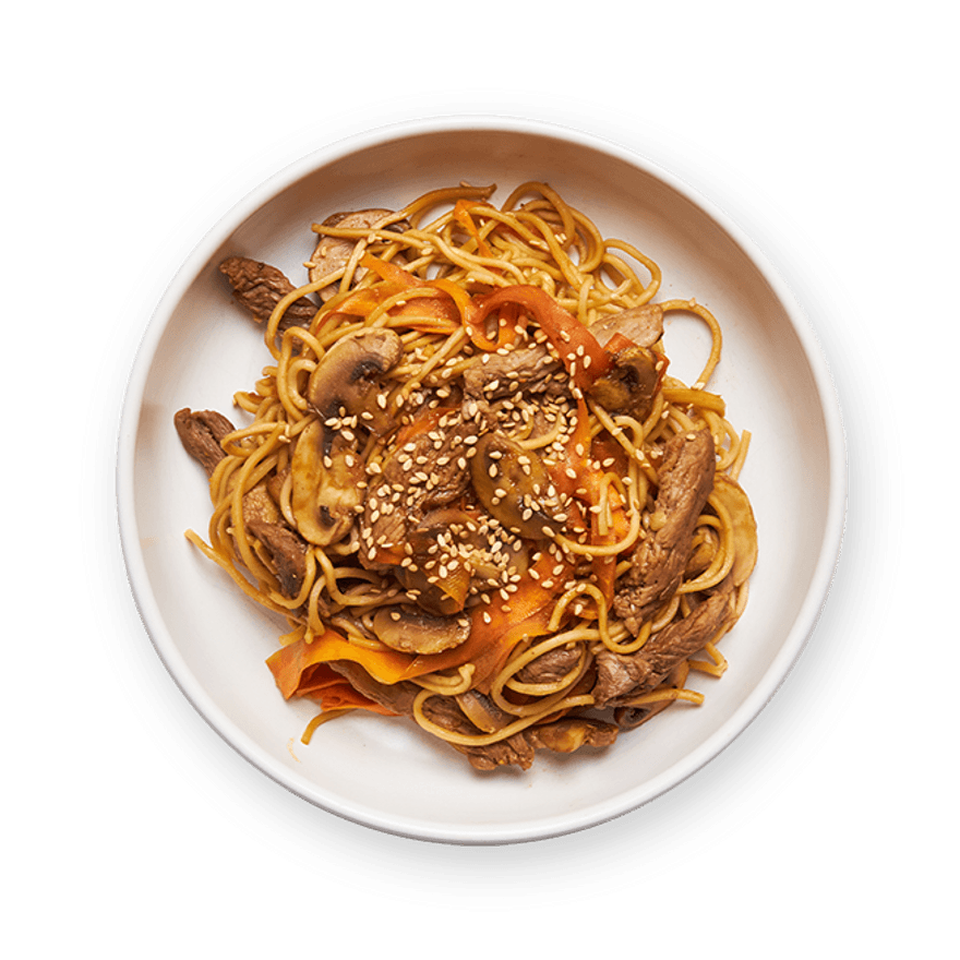 Saucy Lo Mein with Beef & Carrots