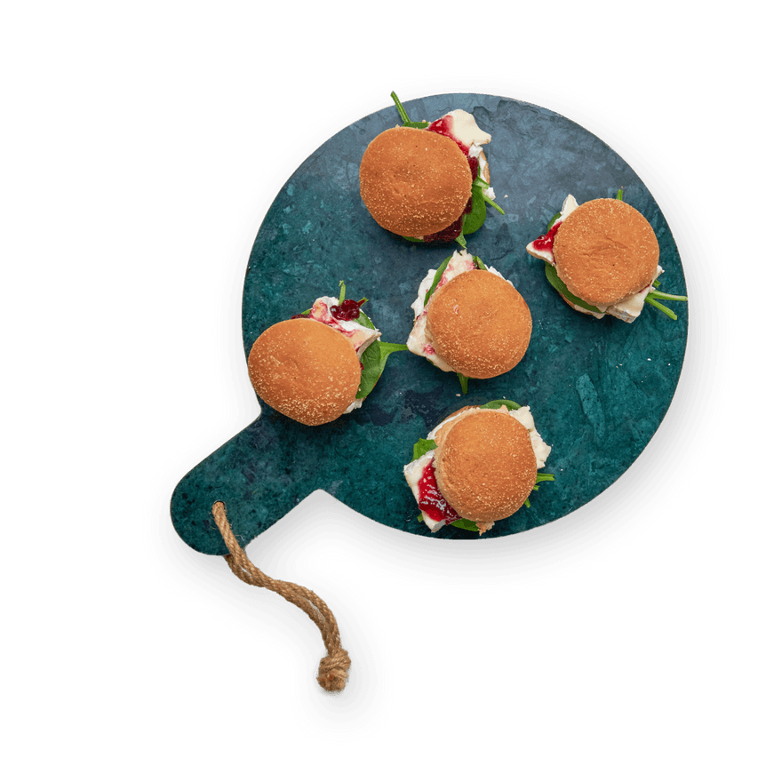 Mini burger brie & confiture de cerise