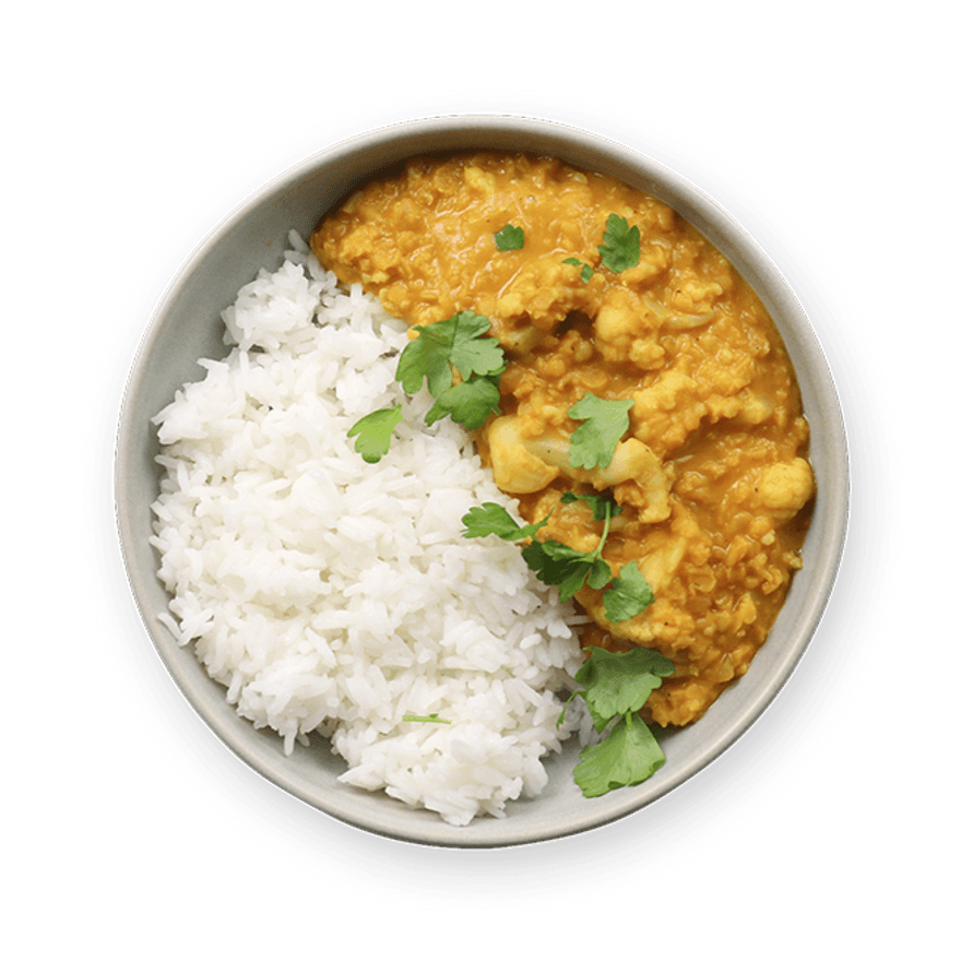 Curry de chou-fleur aux lentilles