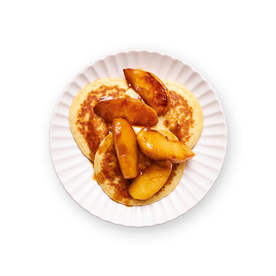 Pancakes express aux pommes caramélisées