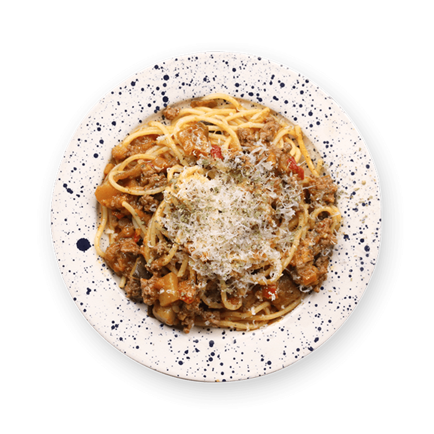 Spaghetti bolognese à la ratatouille