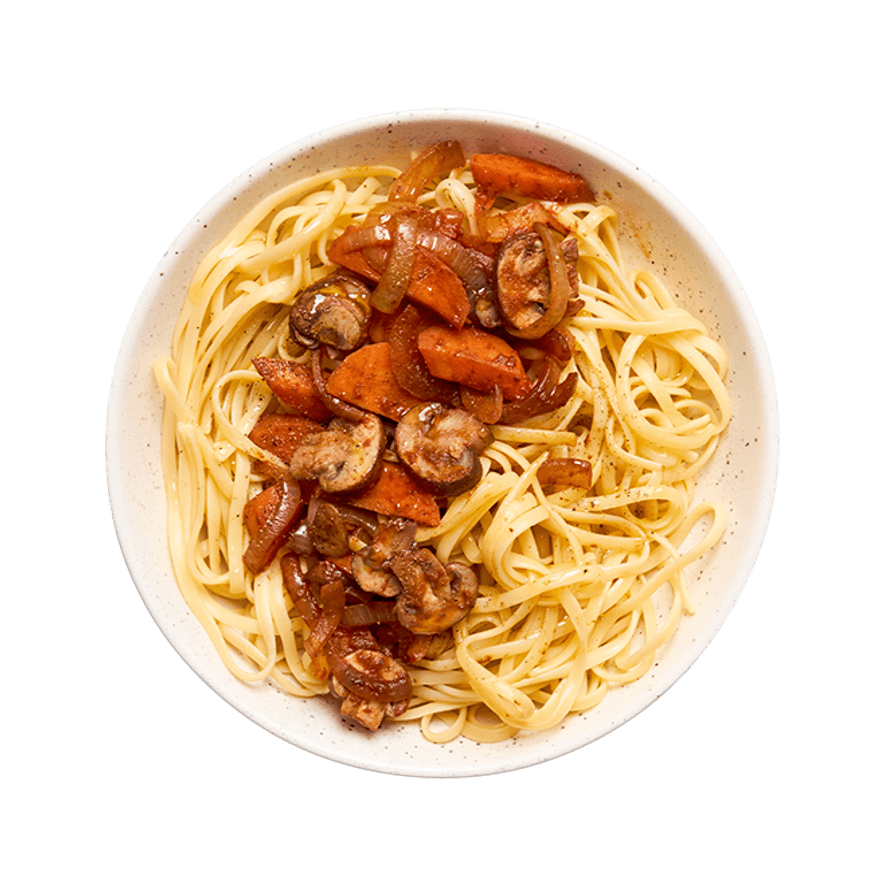 Linguine & bourguignon végé Linguine & bourguignon végé