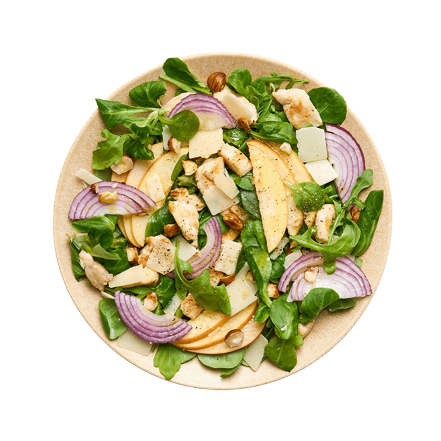 Salade automnale au poulet & parmesan Salade automnale au poulet & parmesan