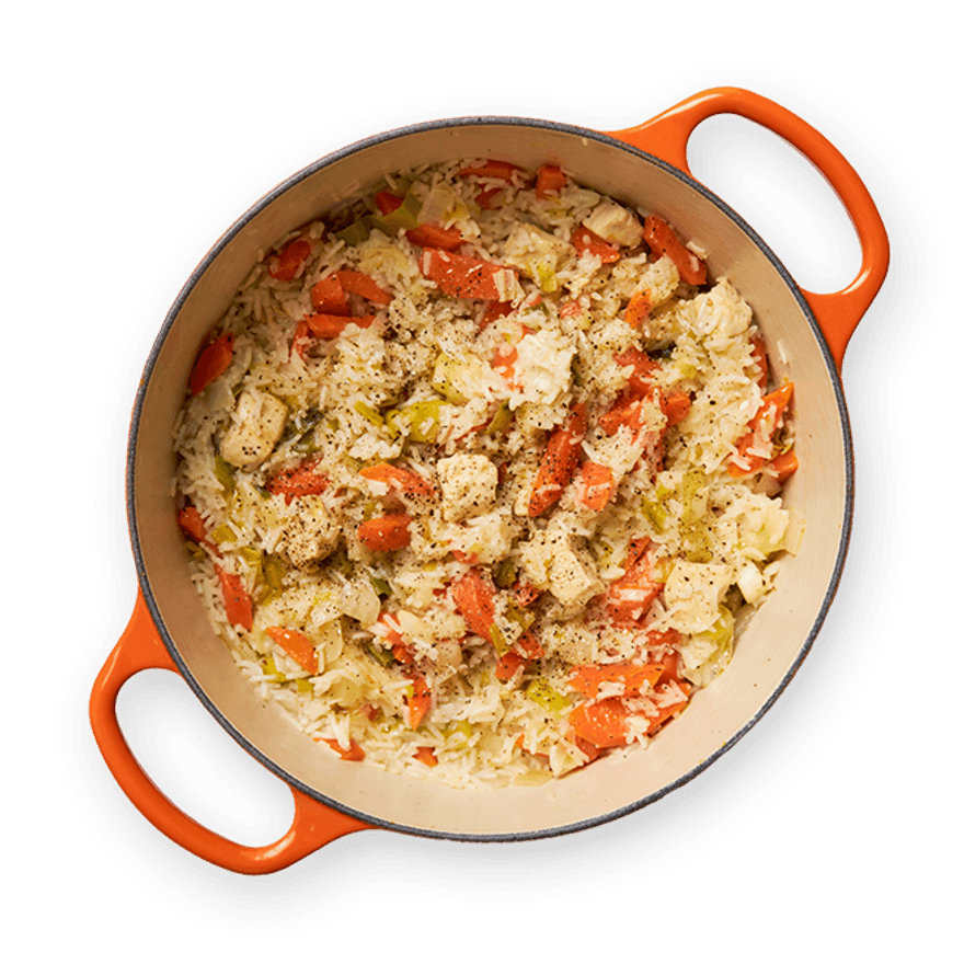 One pot riz aux légumes & poulet