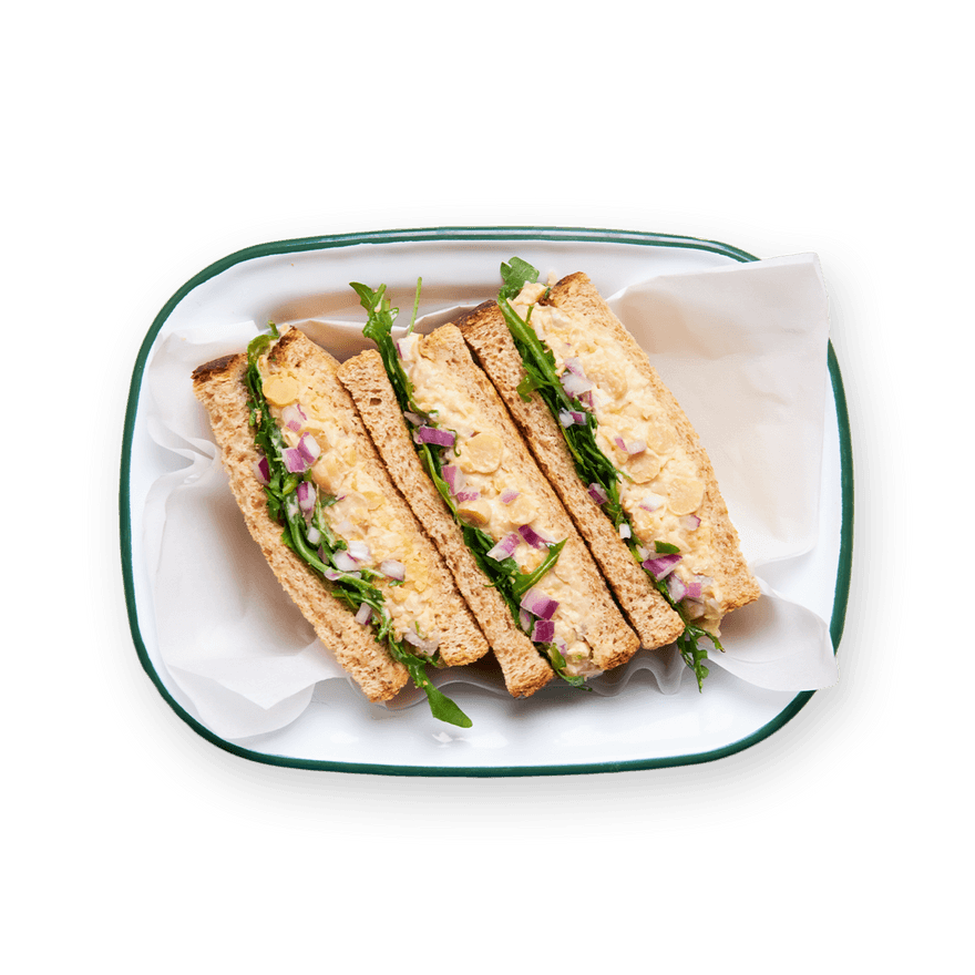 Sandwich aux pois chiches & roquette