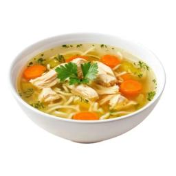 Soupe de poulet et vermicelles
