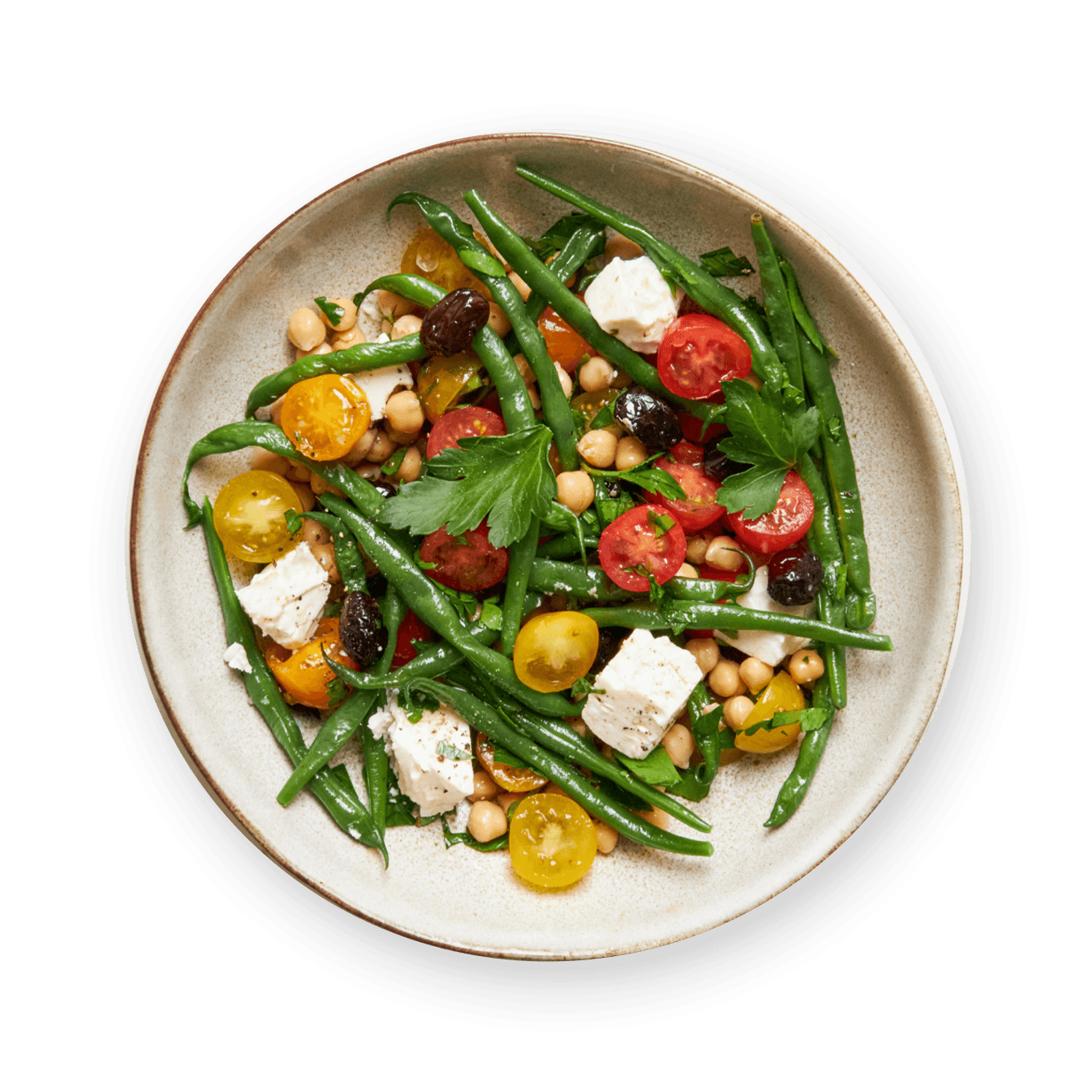 salade-pois-chiches-haricots-verts-tomates-et-feta