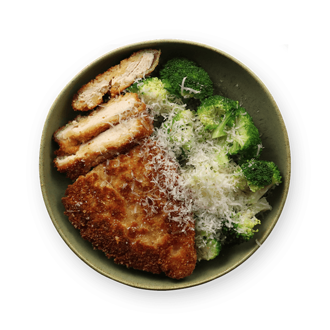 poulet-croustillant-parmesan-et-brocoli